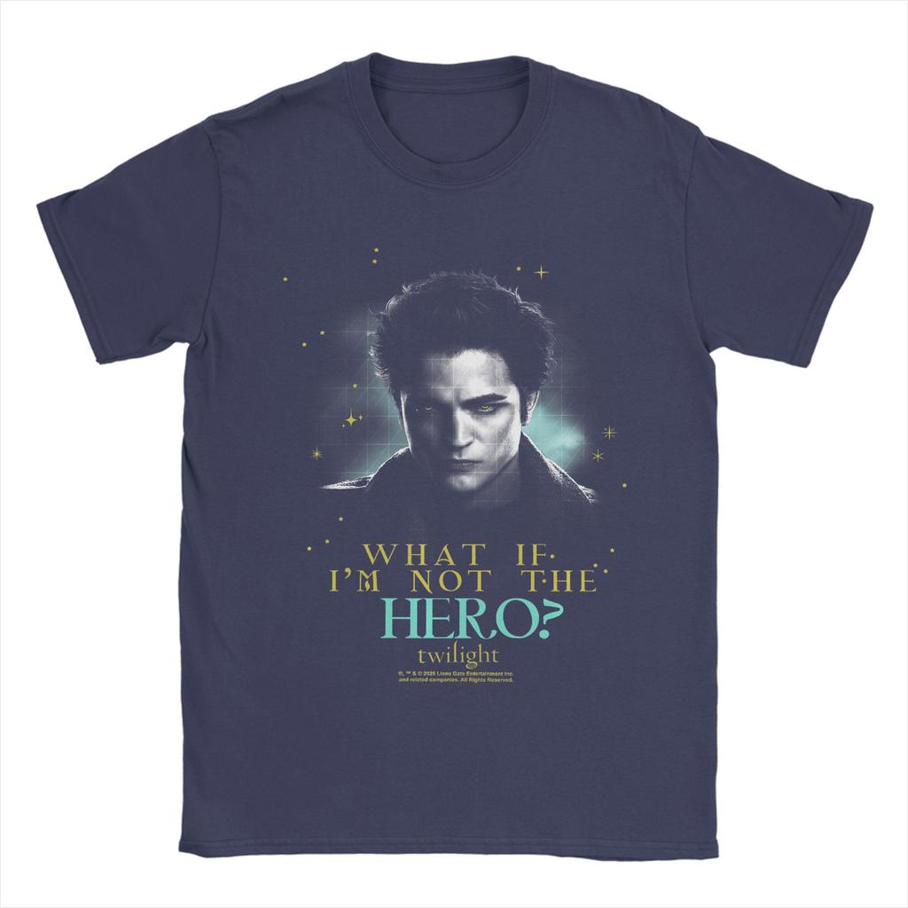 Unisex Twilight Edward Photo What If Im Not the Hero Quote Movie TShirts Cotton Clothing Short Sleeve TShirt O Neck Tshirt