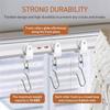 ABWR-Shower S Hook Set 120 Pcs Curtain Track Ceiling Mount Hooks And Rollers Metal Straight Curved