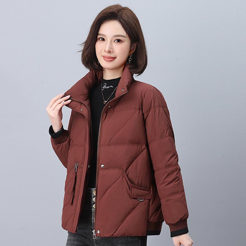

2024 Trendy Women s Stand-Up Collar Down Jacket - Fashionable Winter Style for Moms Large
