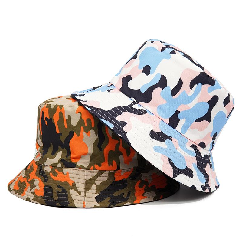 Fashion Women Men Camouflage Bucket Hat Outdoor Sports Travel Beach Caps Fishermen Cap Sun Hats For Women Men