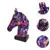 Equine Head Sculpture Home Accent Resin Figure for Living Space Office Decor