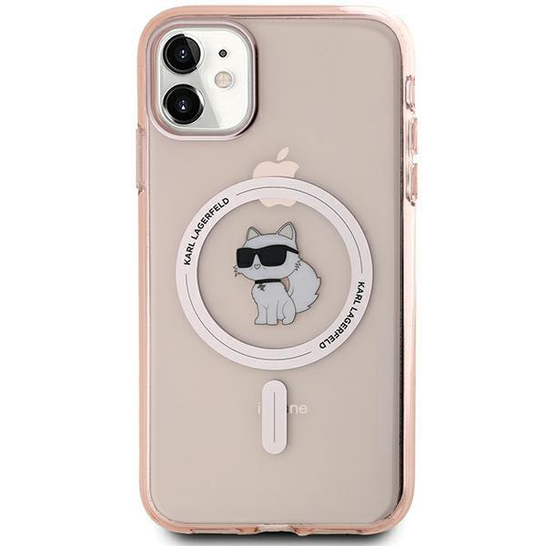 Karl Lagerfeld KLHMN61HFCCNOP iPhone 11 / Xr 6.1" Pink Hardcase IML Choupette MagSafe