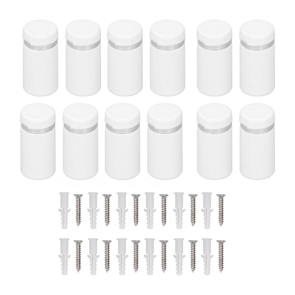 12 Set Stainless Steel Standoff Screws 16x30mm Advertising Acrylic Glass Standoff Nail for