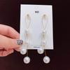 Long Tassel Earrings White