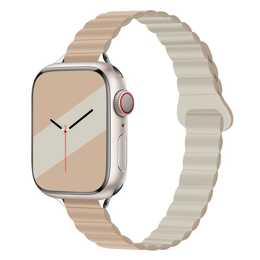 Damen Schlankes Silikonarmband Magnetarmband für Apple Watch S11 10 46/42mm 45mm 44 Schlanke Bänder 38mm 40mm 41 Armband iWatch SE 9 8 7 6