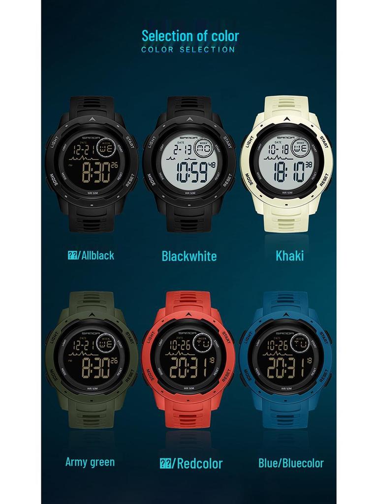 Sanda Electronic Fashion Sports Watch: Multifunctional, Stylish, Unisex, Single Display