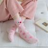 Cute Eyes Mink Fur Socks Soft Sleeping Socks Women Fashion Plush Dot Socks Girls