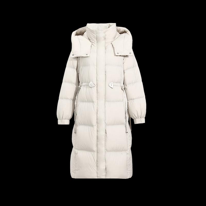 Women's Mid-Length Hooded Down Jacket