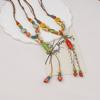 Ethnic Accessories Ceramic Necklace Sweater Chain Pendant Versatile Clothes Pendant