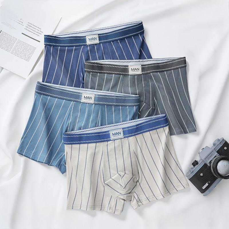 3 Stück Herren Unterwäsche Flache Ecke Hose Übergröße Atmungsaktiv Herren Unterwäsche Boxer Brief