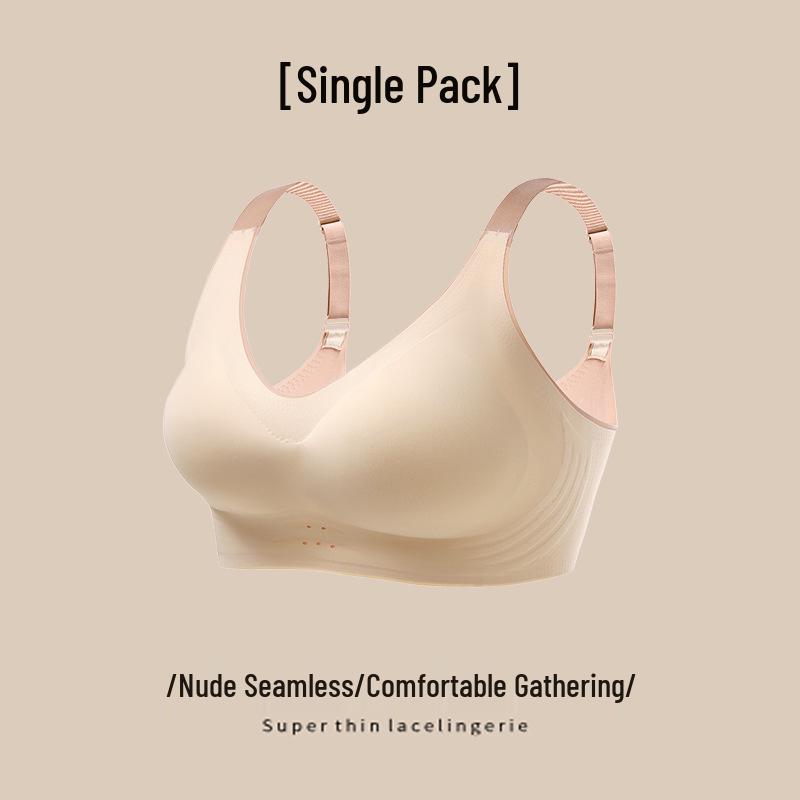 

Женский бесшовный беспроводной спортивный бюстгальтер пуш-ап - Тонкая, красивая спинка, большой размер, поддержка против провисания XL for 120-140 jin, 85BCD