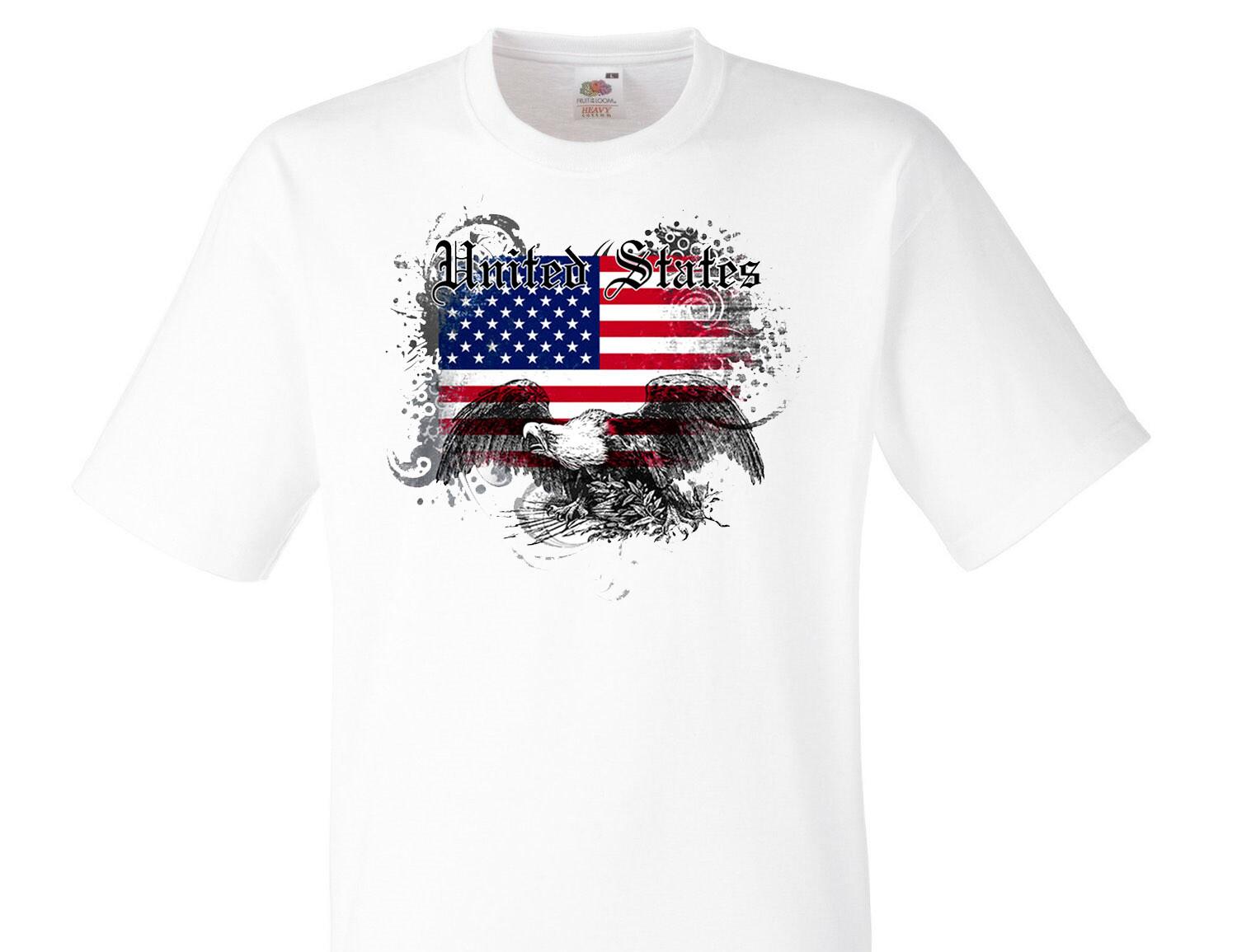 USA T-shirt America Flag Flag 081 L