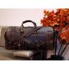 Full Grain Buffalo Leather Duffle Bag with Shoe Compartment Weekend Holiday Bag