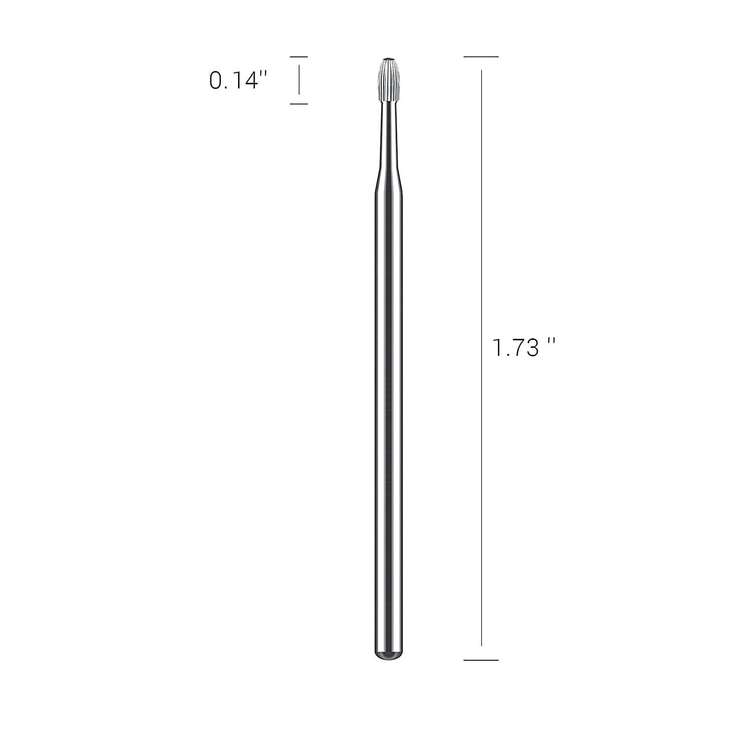 

1 шт., сверла для ногтей из карбида вольфрама, сверла для удаления кутикулы 3/32 дюйма для электрической пилочки для ногтей серый