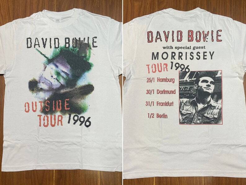 1996 David Bowie and Morrissey Outside Tour T-shirt S5XL VM6454 S