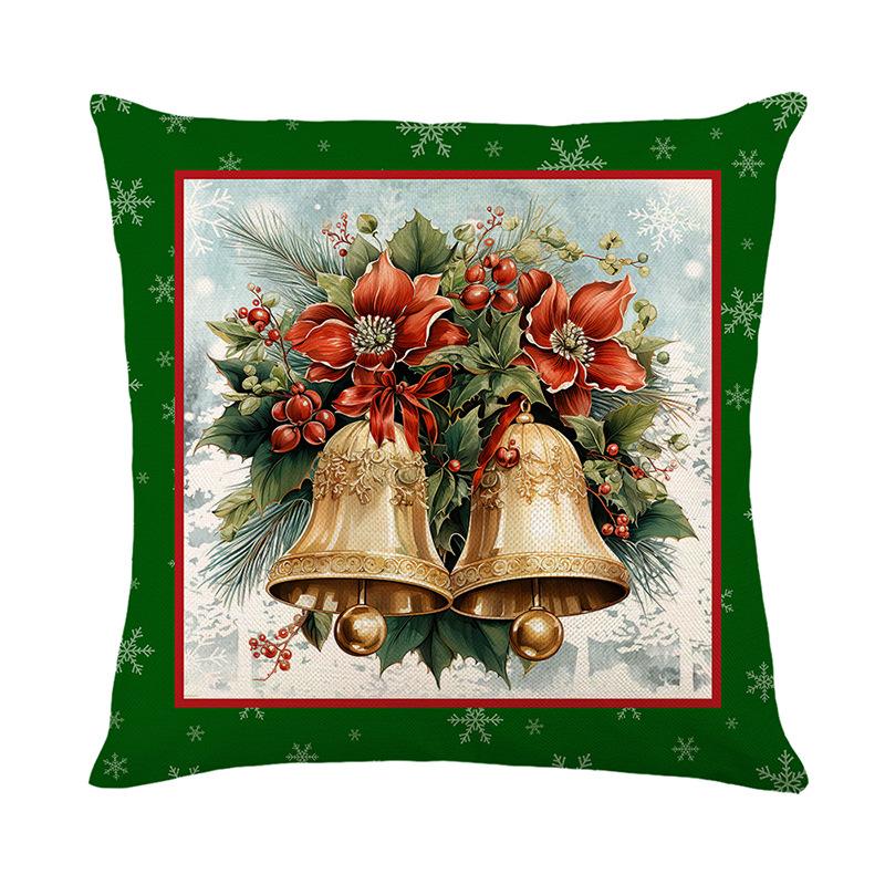 1pc Green Red Cushion Cover Santa Claus Snowman Durable Cover 2025 New for Home Ornament Xmas New Year Christmas Decoration