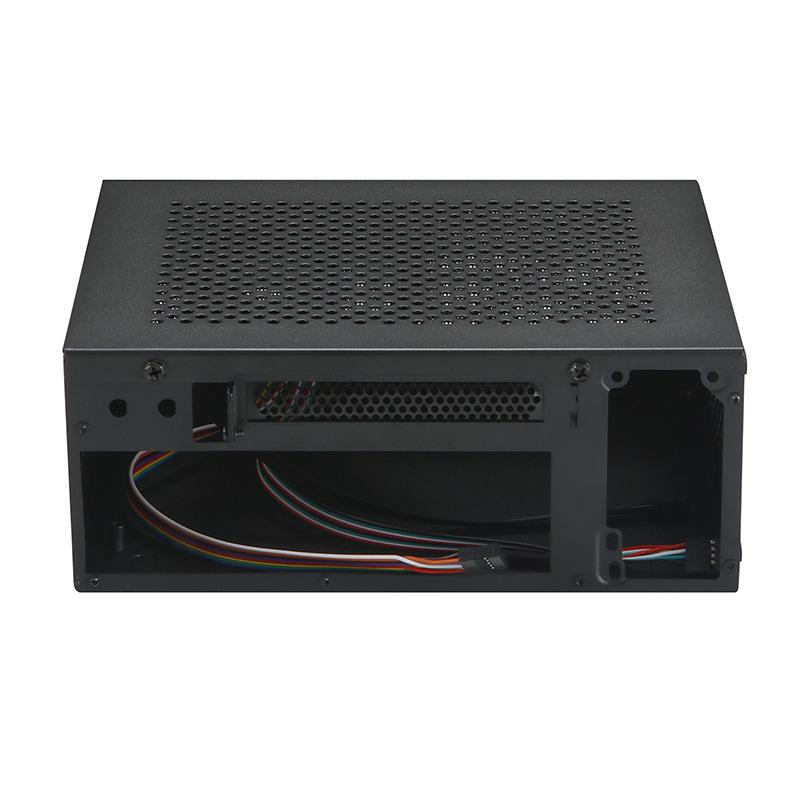SKTC A09 Černá HTPC skříň, Stojící/Položená, Kompatibilní s ITX základní deskou, Malý 1U/Flex PSU