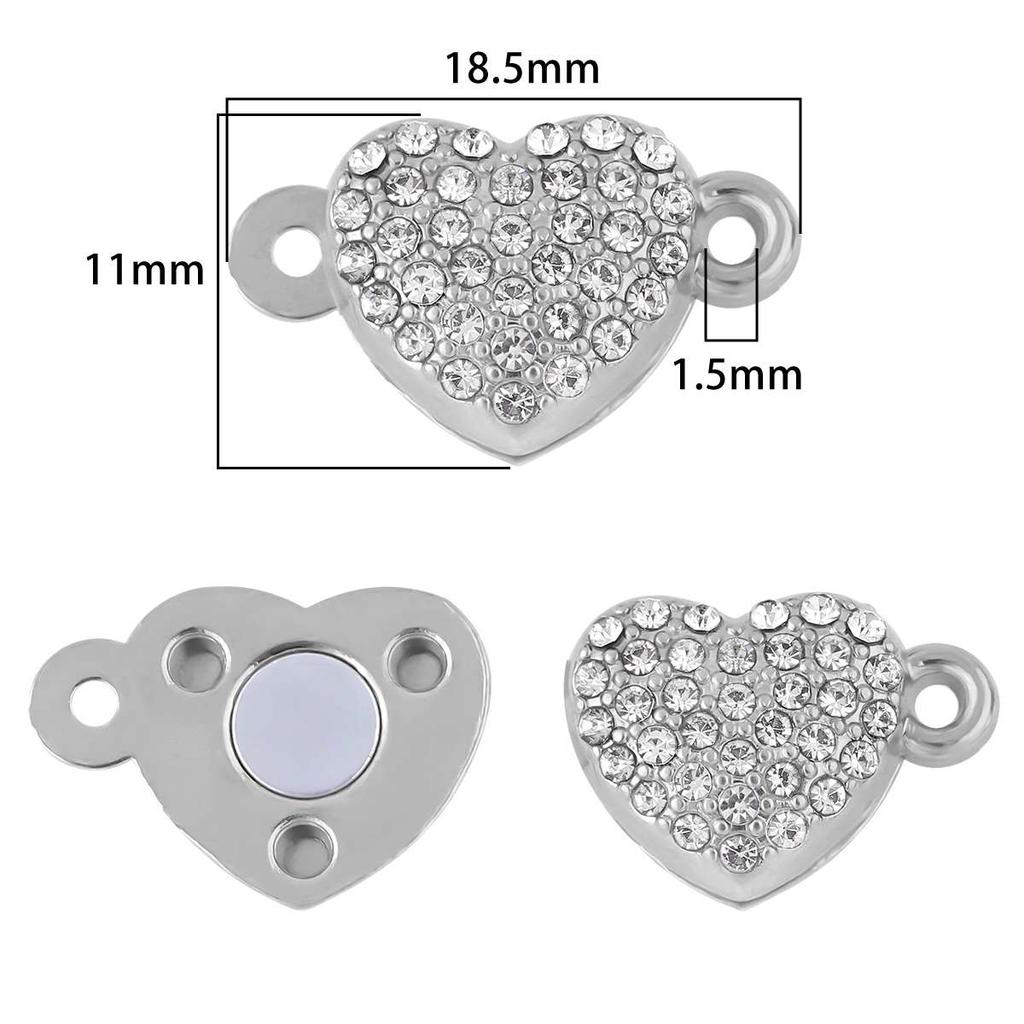 Useful Necklace Bracelet Connector Buckle Extender Connector Hook Rhinstone Magnetic Clasps New Accessories Silver Gold DIY
