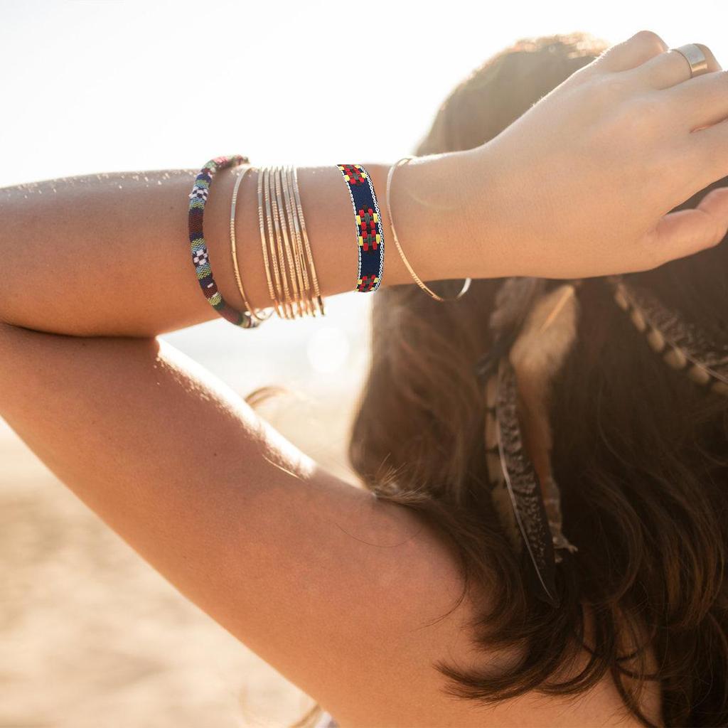 Set of 10 Bohemian Handmade Braided Bracelet Colorful Woven Friendship Bands Adjustable Wristband for Women and Teens