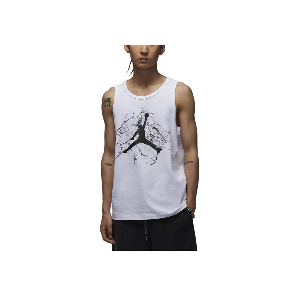 Jordan Tricou fără mâneci moale și confortabil pentru bărbați, topuri albe FZ1942100