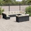 VidaXL Garden Lounge Set with Cushions 13 Pcs Black Wicker 3250285