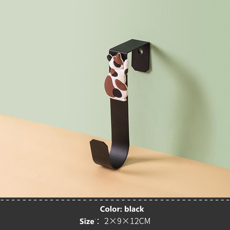 1 pz simpatico gancio per porta dell'armadio da cucina a forma di gatto, con punzonatura gratuita, per porta del bagno, multifunzionale, per riporre cassetti e accappatoi.
