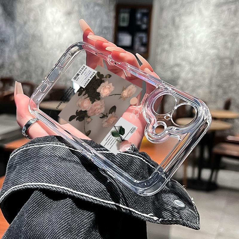 Applicable To Apple 11 Niche Beautiful Mobile Phone Case Transparent Fairy 11promax Rose Label P11pro