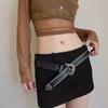 Zinc Zinc Alloy Pin Buckle Rivet Waist Belt Punk PU Leather Belt Casual Women Waistband  Women