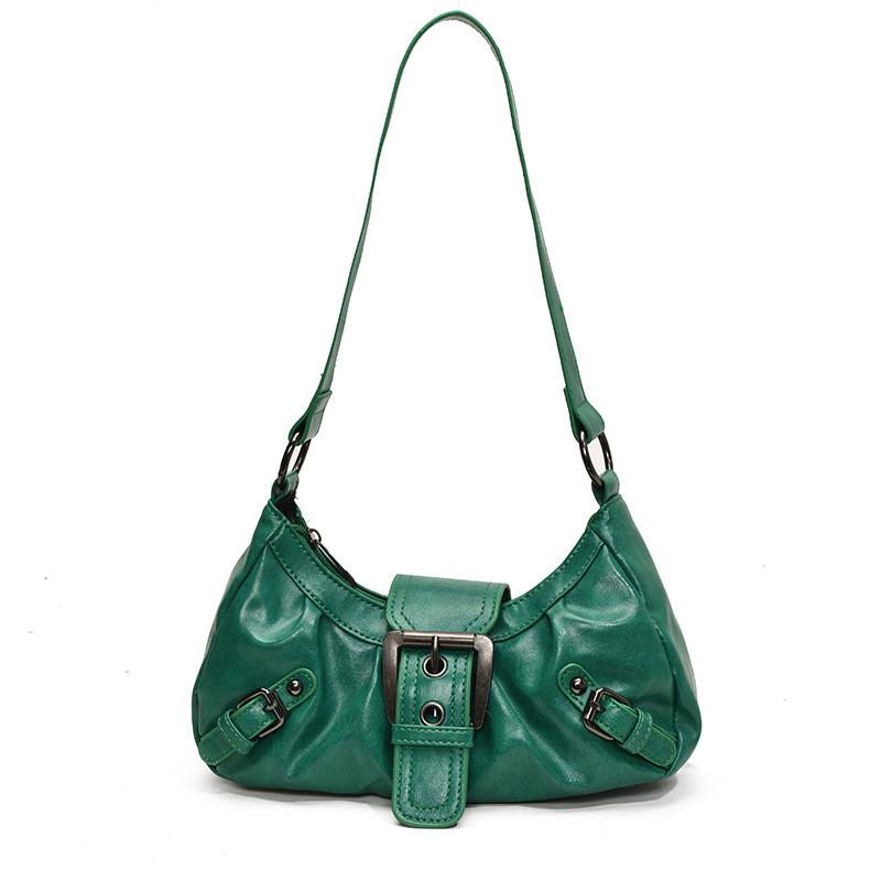 Stylish Versatile Solid Color Shoulder Bag With Unique Crescent Shape For Daily Use