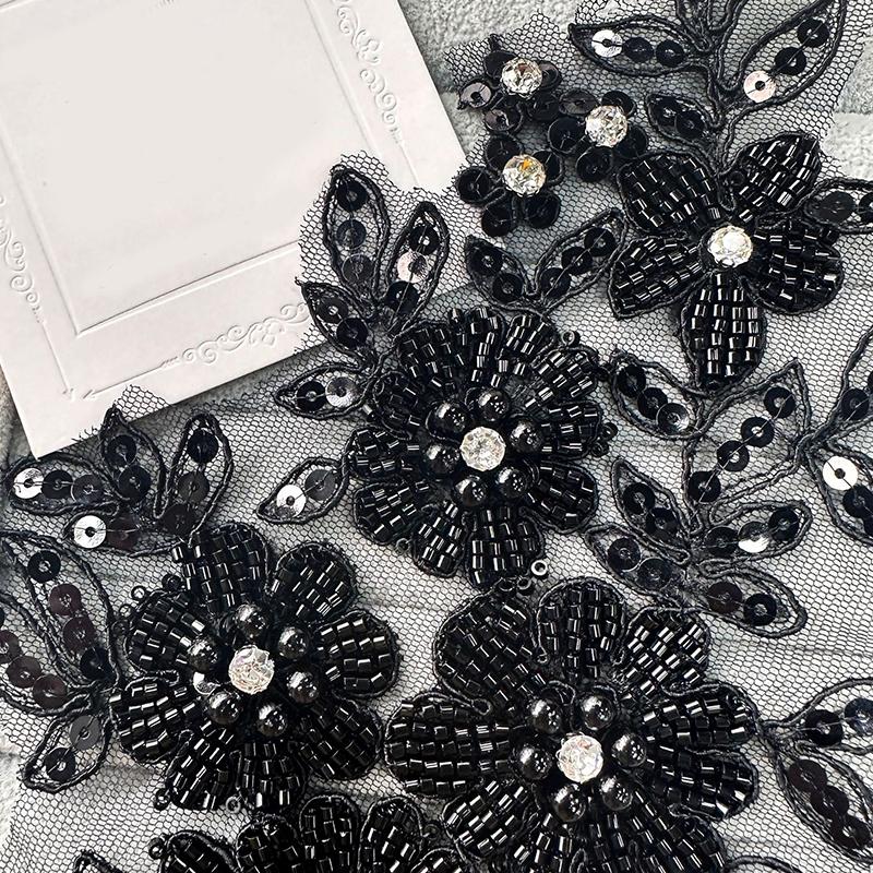 Handmade Patch Applique Multiple Styles Sequin Decorative Fabric Patch Stereoscopic Pearls Sewing Supplies Fashion Accessories