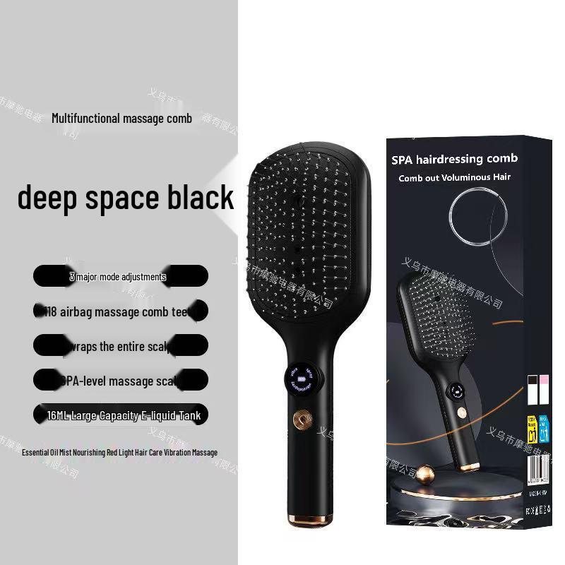 Electric Scalp Massage Comb: Red Light Hair Care & Growth, Anti-Hair Loss, Multifunctional Liquid Guiding Comb for Home Use.