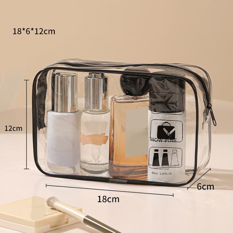 Clear Toiletry Bag Durable PVC Travel Makeup Cosmetic Organizer With Zipper Closure Travel Accessorie