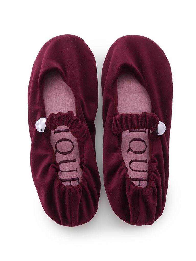 Gelato Pique Velour Room Shoes PWGS254617 BUR Free Size Women's