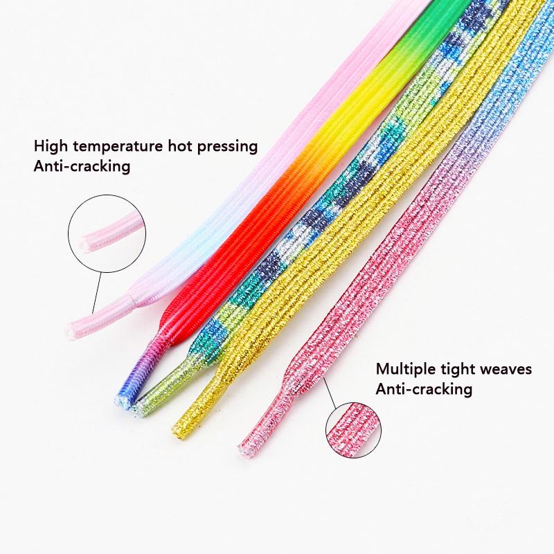 Brand Glitter Shoelaces Without Ties Elastic Laces Sneakers Tennis No Tie Shoe Laces Kids Adult Wide Shoelace Shoe Accessories