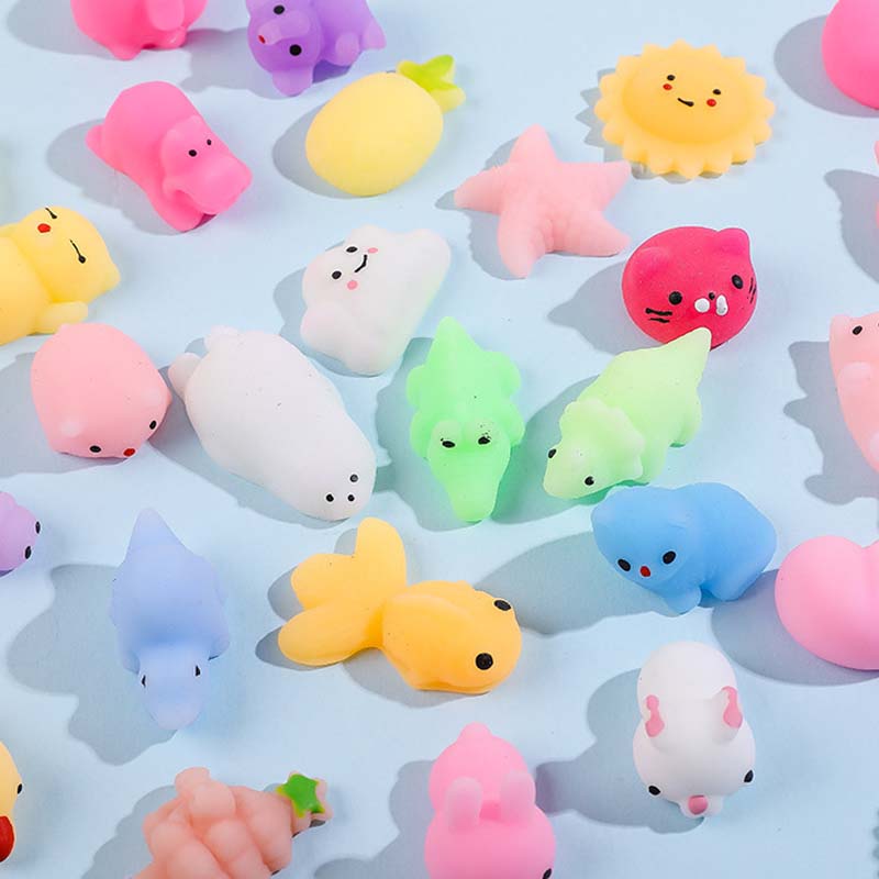 5/10/20pcs Mini Cute Soft Squishy Fidget Toy Children Kawaii Mochi Cat Anti Stress Reliever Sensory Squeeze Xmas Gift TMZ
