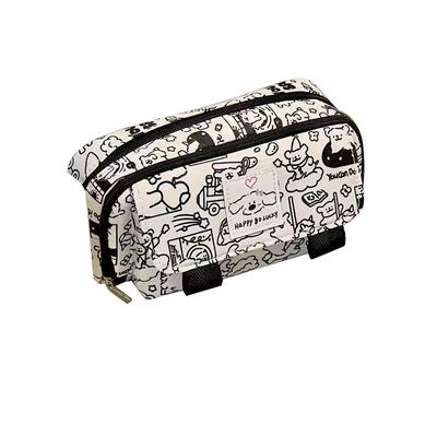 Sac à crayons durable multicouche mignon grande capacité trousse à crayons portable trousses à crayons dessin animé pochette à stylos papeterie étudiante