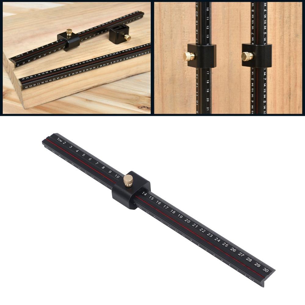 Clear Accurate Scales Sliding Ruler Adjustable Angle T Square Ruler L Shaped Ruler  For Carpenter