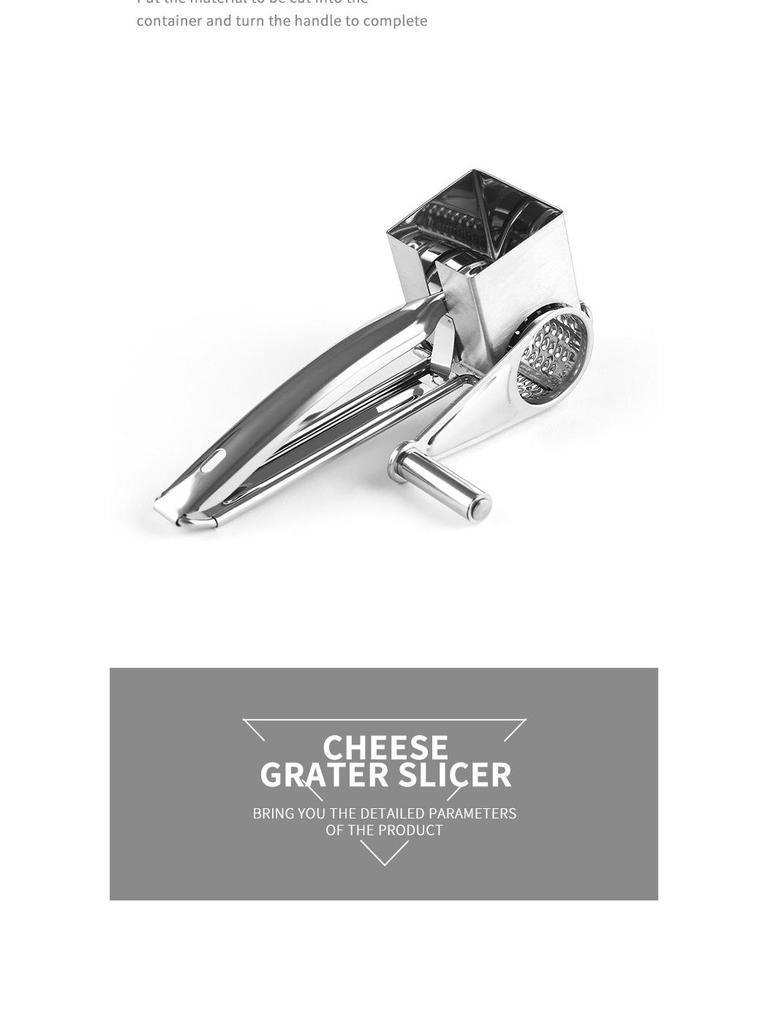 Multi-Purpose Hand-Crank Vegetable & Cheese Shredder