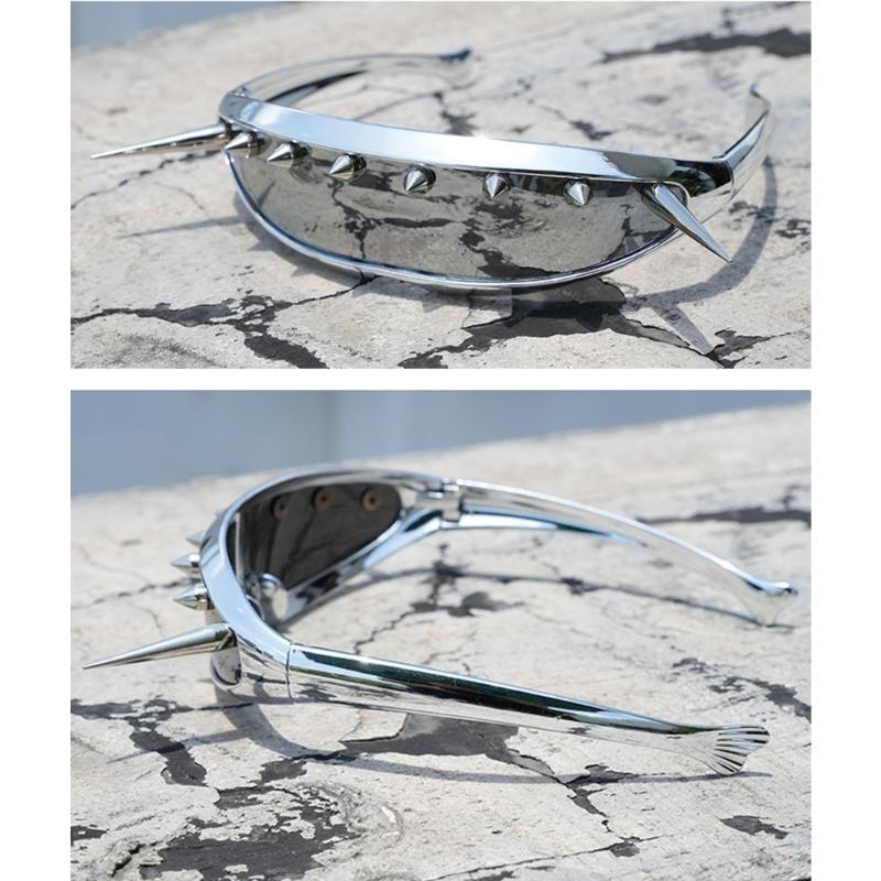 Punk Style Oversized Unisex Sunglasses Metal Studded Windproof Design Sun Protections Eyewear For Outdoor Sports