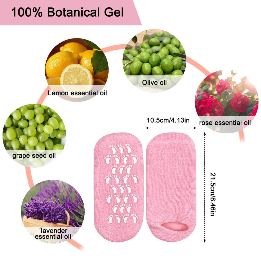 Silicone Socks For Women Moisturizing Silicone Spa Gel Socks For Women And Men Gel Socks For Dry Cracked Feet Crack Heel Repair Socks Natural Oil