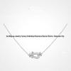 V Gold Rose Gold Full Diamond Horseshoe Bracelet and 8-Shaped Necklace Set