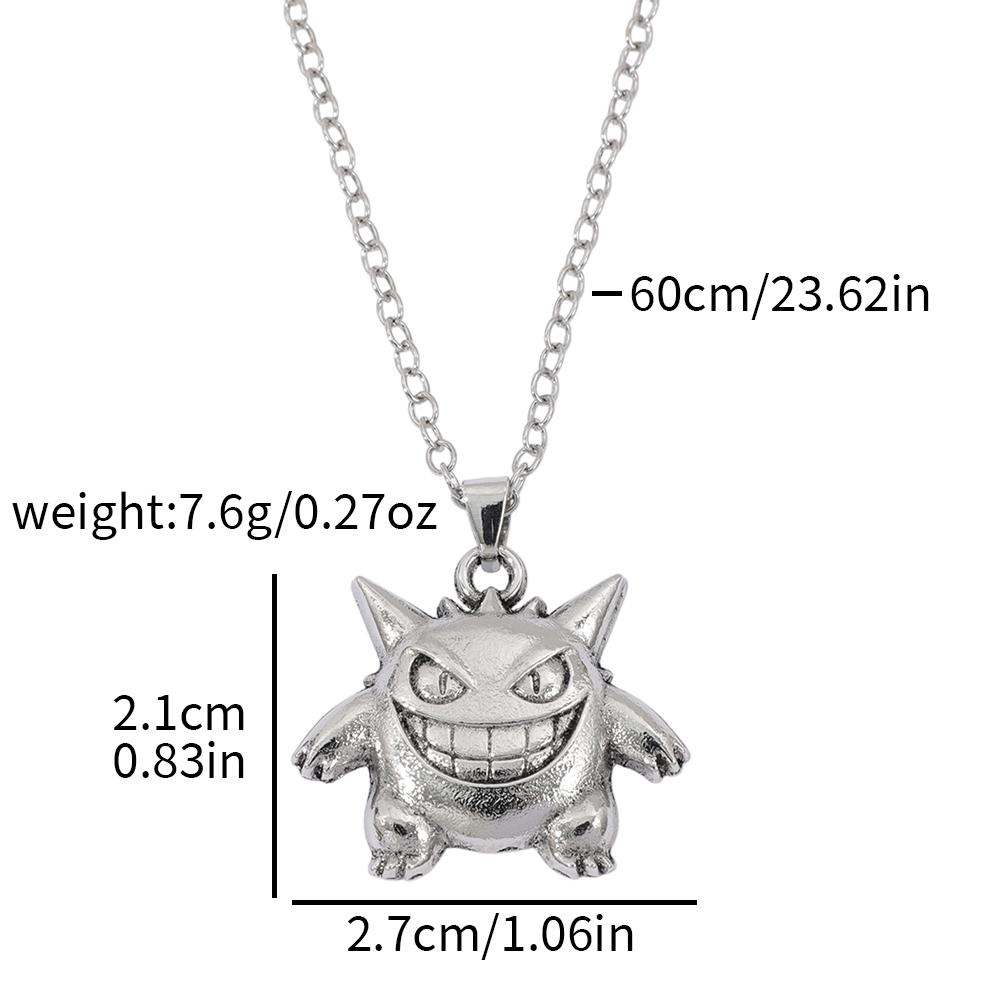 kawaii anime monster Bulbasaur, Charmander, Gengar alloy pendant necklace