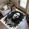Bob Marley Reggae Legend Personalized Text Floor Rug Office Rug Design For Bedrooms Foyer Game Room Entryway Antislip Carpet Anime Office Decor