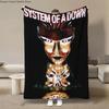 8 Size Heavy-Metal-Band Flannel Blanket Throw Blanket Tourist Blanket Fashion Sofa Blankets Nap blankets for beds Kid Adult Gift