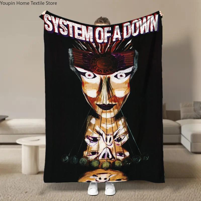 8 Size Heavy-Metal-Band Flannel Blanket Throw Blanket Tourist Blanket Fashion Sofa Blankets Nap blankets for beds Kid Adult Gift
