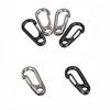 Pair EDC Tool Clip Stainless Steel Carabiner Spring Buckle Keyring Split Ring