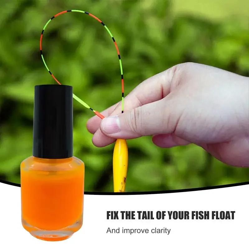 1Bottle 7ml Fluorescent Paint for DIY Floats Tail Painting Fishing Float Repair Tackle Repair Dedicated Buoy Tail Repairing Tool