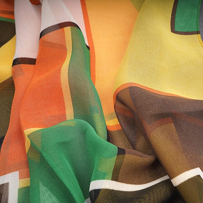 Sciarpa Scialle Leggero Tinta Unita Misto da Donna per la Stagione Primavera Estate