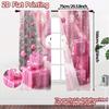 2pcs,Curtains Cute Pink Snowman Gifts (2) Popular Window Curtain Semi-Sheer Curtains Art Deco Festive Use for Bedroom Living