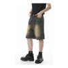 Vintage Pánské Džíny High Streets Široké Kalhoty Pánské Letní Baggy Džíny Džínové Šortky Streetwear Délka Ke Kolenům Krátké